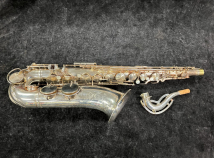 Vintage Silver Plated King Zephyr Tenor Saxophone, Serial #242034
